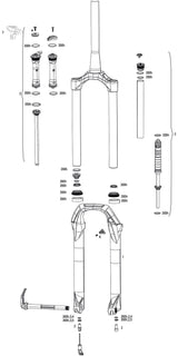 Rockshox verende voorvork judy gold rl 27,5 susp.fork rs judy gold rl 100mm black