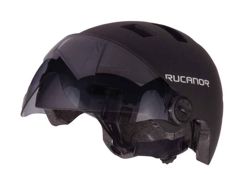 Rucanor urban Sprint Scooter Vëlo Helm Visir nt8776 schwaarz Gréisst 58-61 cm (l)
