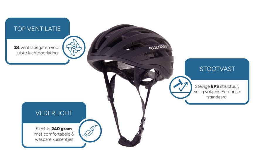 Rucanor Grav Bicycle Helmet MTB og E-cykel Justerbar sort størrelse 58-61 cm (L)