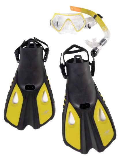 Rucanor Zandvoort Snorkeling Set con pinne Dimensioni lime 42-47
