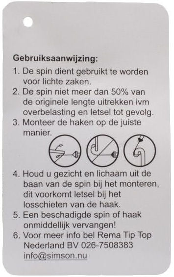 Spinbinder 4-bevæbnet 60 cm sort