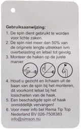 Spinbinder 4-bevæbnet 60 cm sort