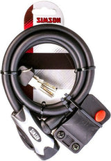 „Simson Cable Lock“ įprastas XL - 10x150cm - juodas - be meno - dviratis