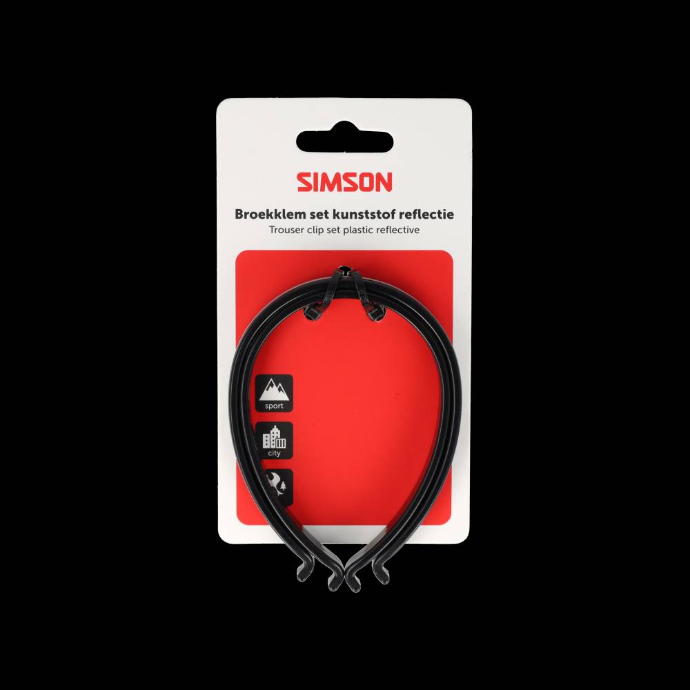 Simson Trouser Clips Plastic with Reflection