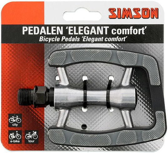 Pedaler sæt elegant komfort 9 16 tommer grå sort