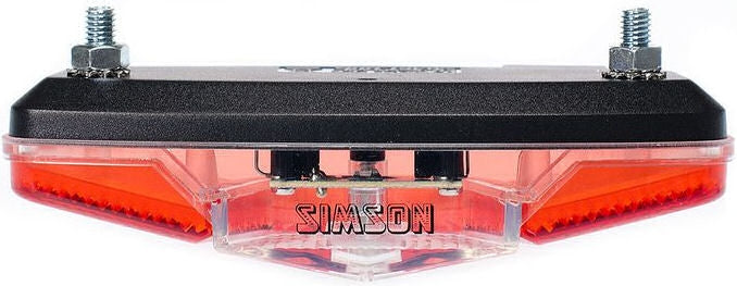 Simson -Batteriegepäck Rack Hecklichtküste 1 LED auf oder
