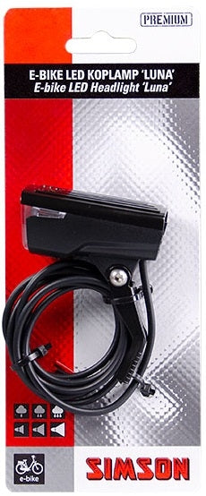 Headlight Luna E-BLOBED 6 cm Geck 25 Lux Black