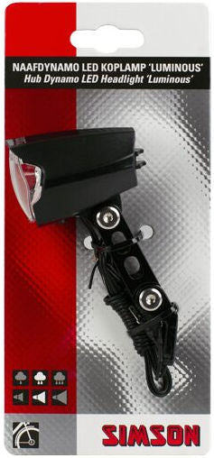 SIMSON Front Fork Heastlamp Black Liminous Hub Dynamo na mapě