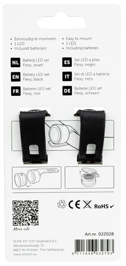 Lighting set Simson 'Flexy' LED set - Black