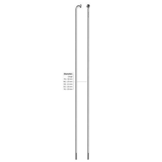 SAPIM SPAAK 13-290 Acciaio inossidabile leader senza Nippel (100st)