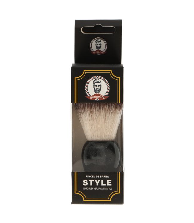 Front hairdressers shaving brush black