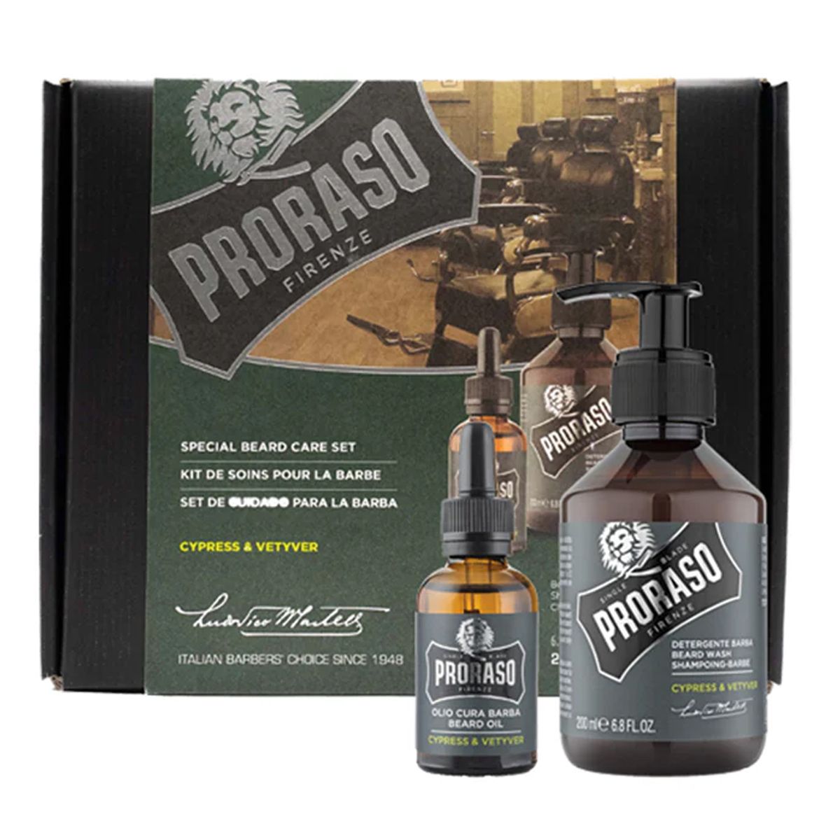 Proraso beard care set cypress vetyver