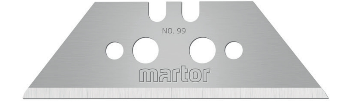 Martor trapeziummes | l60xb19xs0,63mm | met perforatie | 10 stuks dispenser - 99.70 99.70