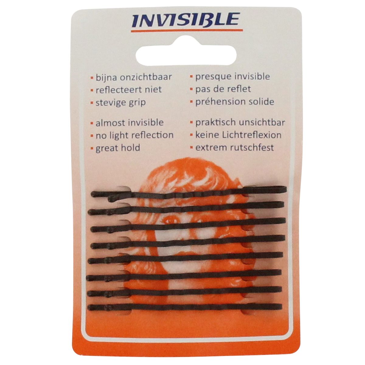 Neviditelné posuvníky newey card hnědé dlouhé