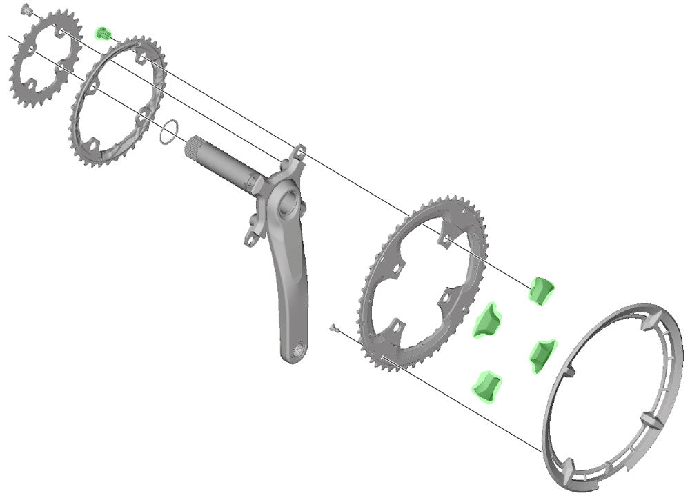 Shimano XT-Kettenblattschrauben für FC-T8000 (4 Stück)