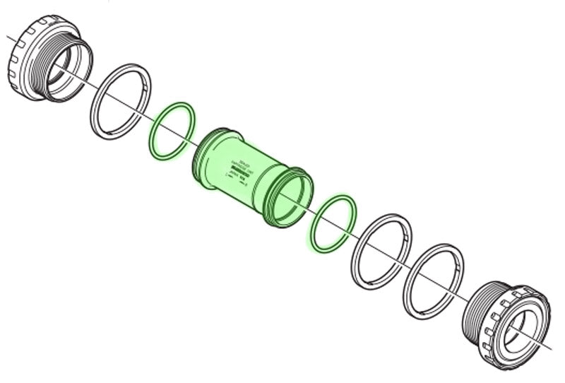 Shimano Bot.Bracket Shim.Sleeve W.O-RING F.LX FC-M580