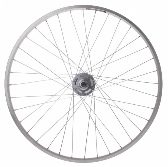 Ruota posteriore kgs da 28 pollici etro 622 alu zac19 argento nexus 7 rollerbrake