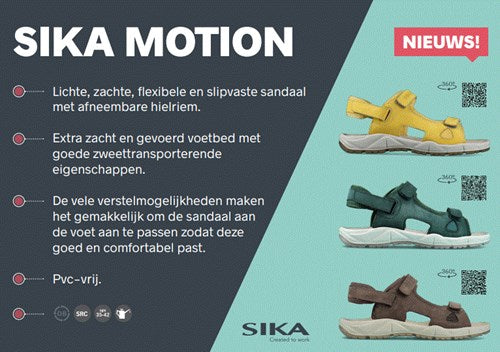 Sika 22213 motion sandaal | zwart | maat 45 - 5703617241044
