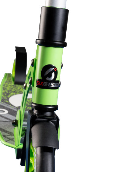 Six degrees 2-wiel Kinderstep Opvouwbaar Voetrem Groen Zwart