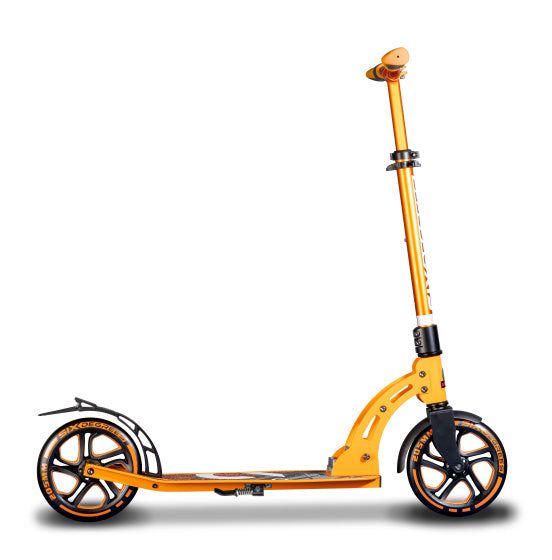Seks grader 2-hjulet trin foldfodbremse Oranje sort
