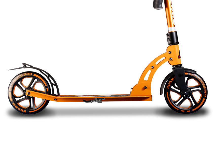 Seks grader 2-hjulet trin foldfodbremse Oranje sort