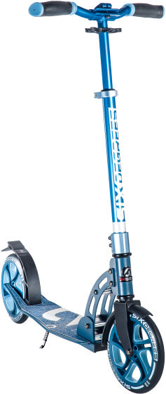 Sechs Grad 2-Whila Schrëtt Foldbar Fouss Brems Jeans bloe wäiss