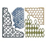 Sizzix • tim holtz juego de troqueles thinlits técnica mixta 4 piezas