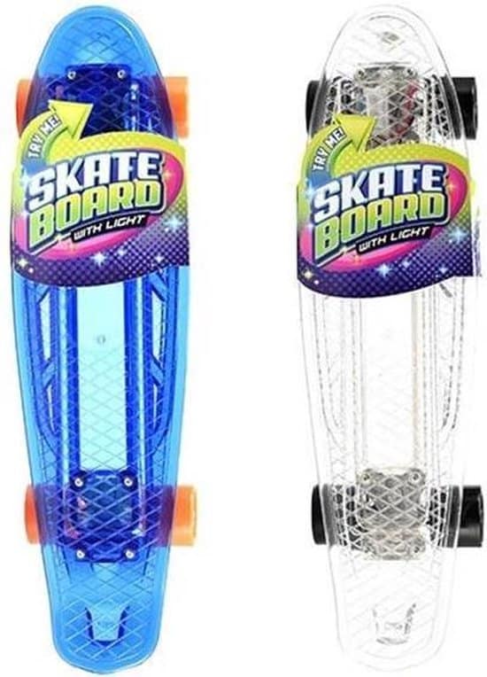 Toi-Toys skateboard with light 55 cm (incl. USB to micro USB cord) up to 50 kg