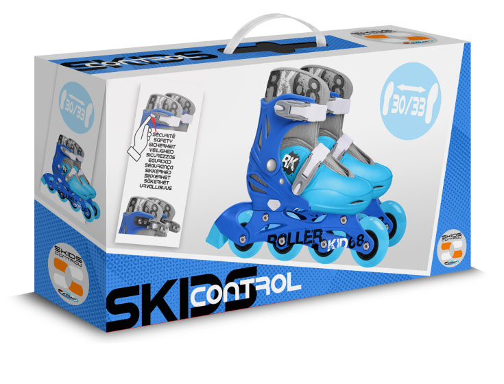 Inline Skates fäertbar Liicht blo Gréisst 30-33