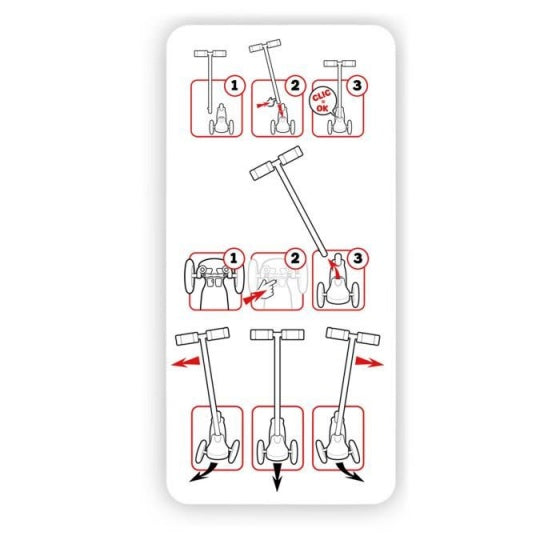 Skids Control Girls Rosa del freno a 3 ruote per bambini