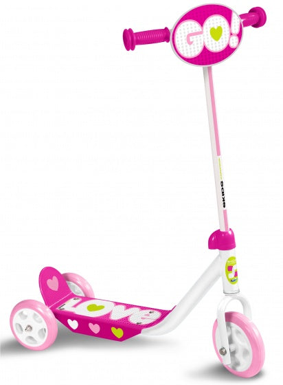 Skids Control Love Niños de 3 ruedas Paso Vrijloop chicas rosa blanco