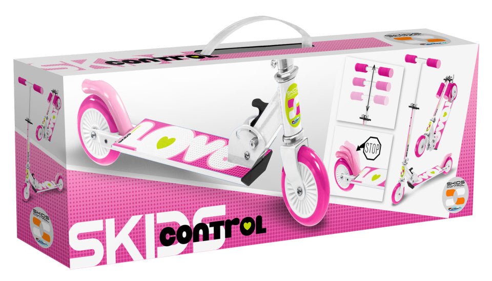 Skids Kontrollklappen flappt Schrëtt Léift Fouss Brems Meedercher rosa