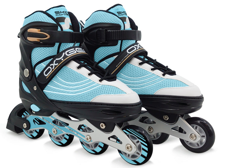 Skids Control Oxygen Inline Skates Semi-SoftBoot adjustable blue size 38-41