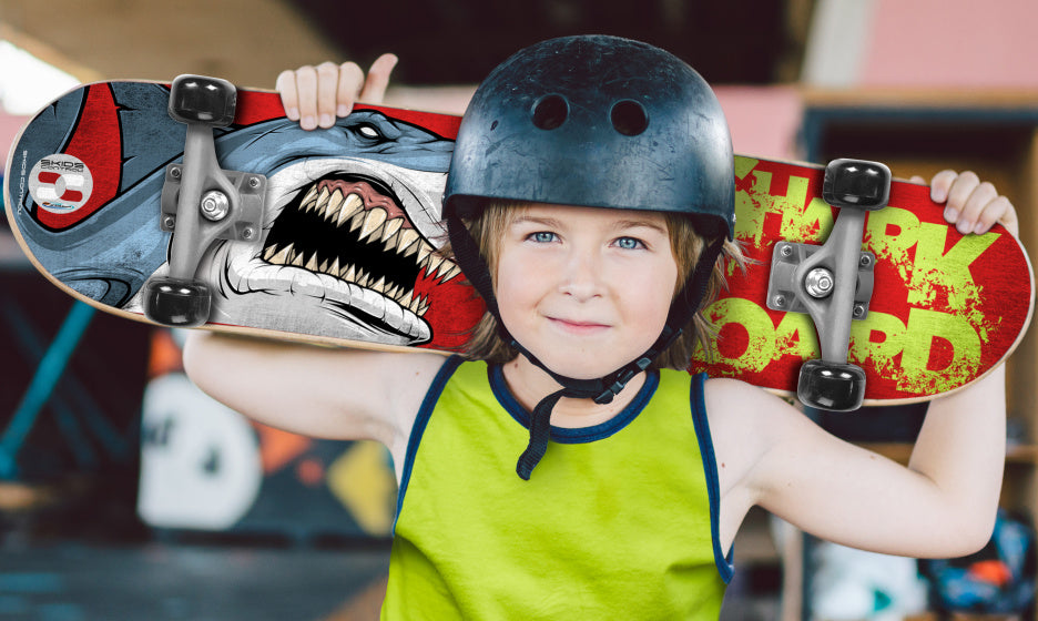 Skids kontrolléieren Shark Skateboard Junor Wood PVC rout blo