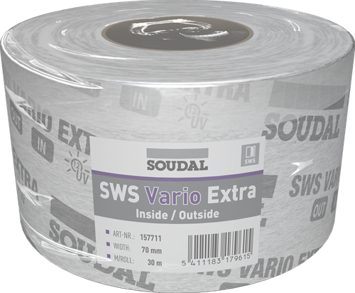 Soudal sws vario extra | fólie regulující vlhkost | 70mm x 30m | bílá - 157711