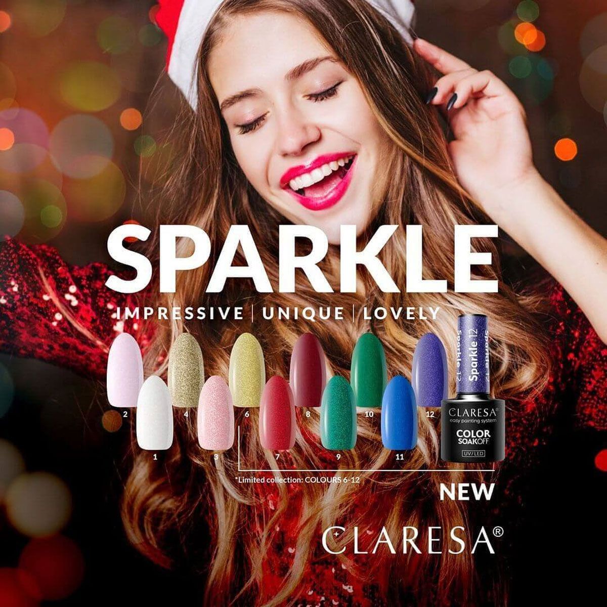 Claresa UV LED gelinis lakas 5ml Sparkle 4