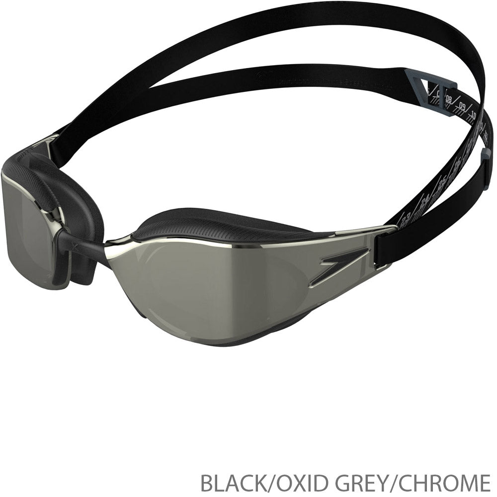 Speedo fastskin hyper elite mirror - swim goggles | black oxid grey chrome