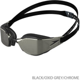 Speedo fastskin hyper elite mirror - swim goggles | black oxid grey chrome