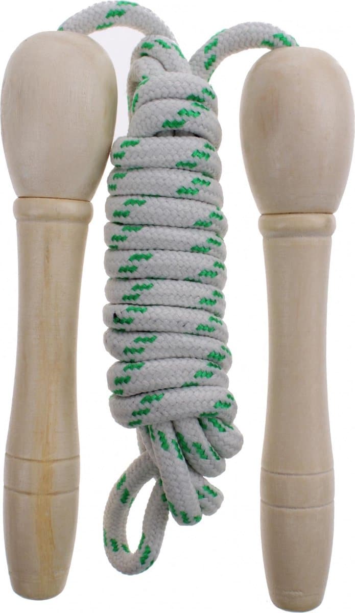 Jonotoys jump rope with wooden bobbins length 210 cm