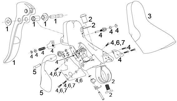 Sram schijfrem apex disc brake apex right rear brake 2000mm