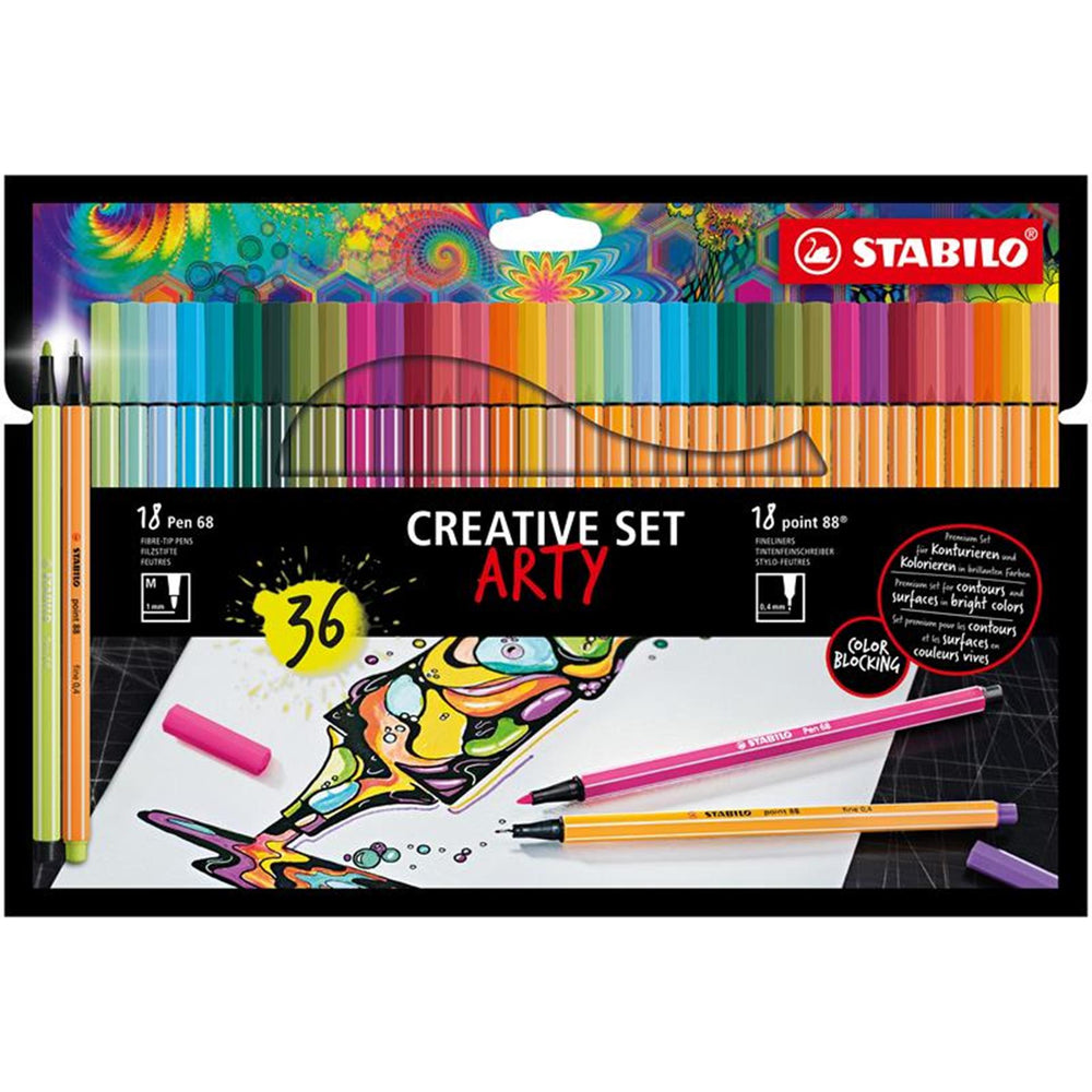 Stabilo Stabilo Set Arty Filz -Tip Stifte 68 88 36 Teile