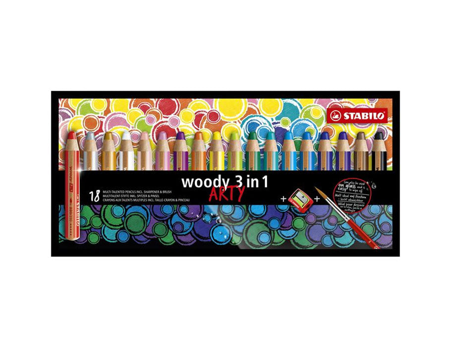 Stabilo Woody Arty faarweg Bleistift 18 Faarwen + Bleistift