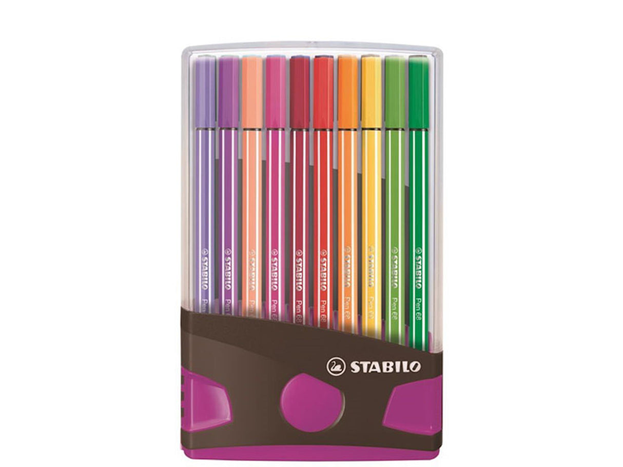 STABILO Pen 68 Colorparade Anthracite Pink, 20 pcs.