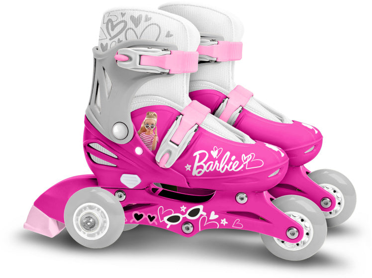Mattel 2-i-1 skridskor Hardboot Justerbar rosa vit storlek 27-30