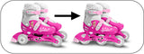 Mattel 2-i-1 skridskor Hardboot Justerbar rosa vit storlek 27-30