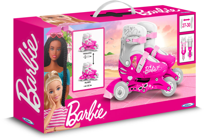 Mattel 2-i-1 skridskor Hardboot Justerbar rosa vit storlek 27-30