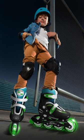 Skates en línea Hardboot Tamaño negro ajustable 30-33