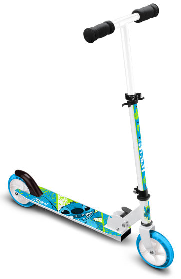 Disney 2-Rad Kinderestp flappbare Foussbrems wäiss blo