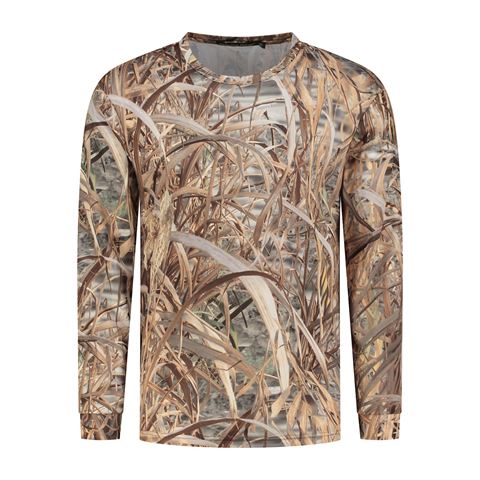 Stealth Gear T-shirt Long Sleeve Camo Rietprint Size L