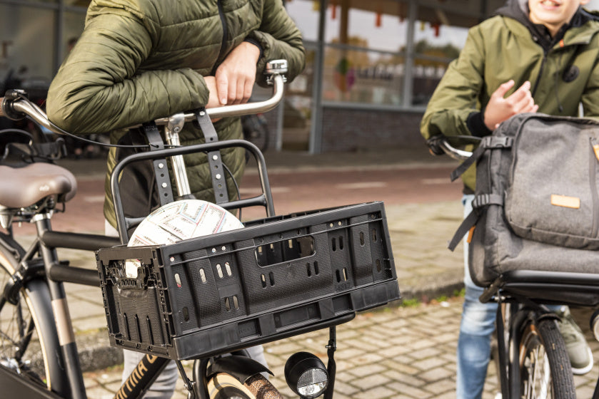 plastic folding crate small 20 liter folding black